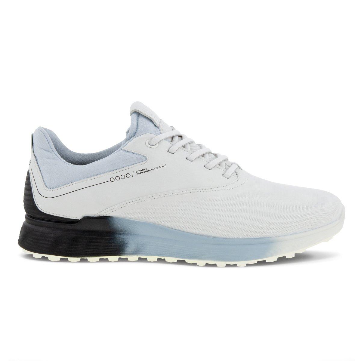 Men's S-Three Spikeless Golf Shoe - White | ECCO | Golf Shoes